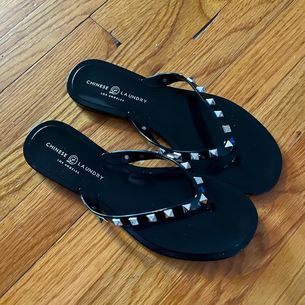 Studded flip flops